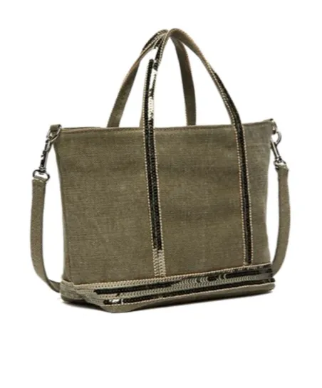 Sequin-Trimmed Tote Bag