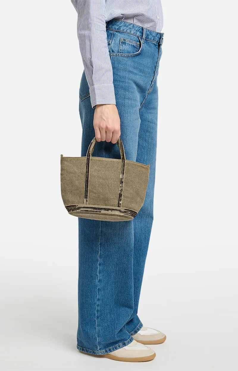 Sequin-Trimmed Tote Bag