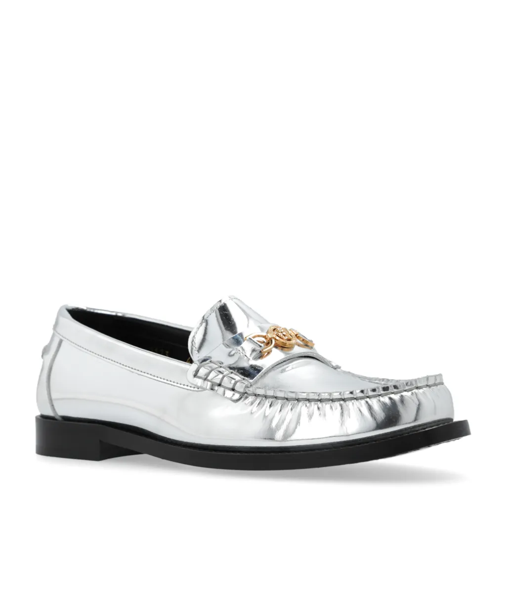 Versace Medusa Metallic Slip-On Loafers