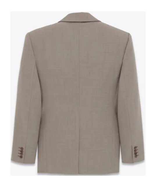 Saint Laurent Single-Breasted Oversized Blazer