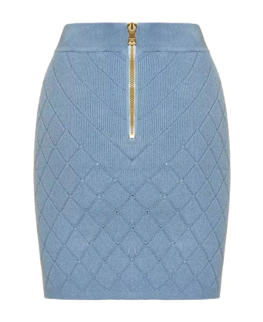 Pattern-Jacquard Miniskirt