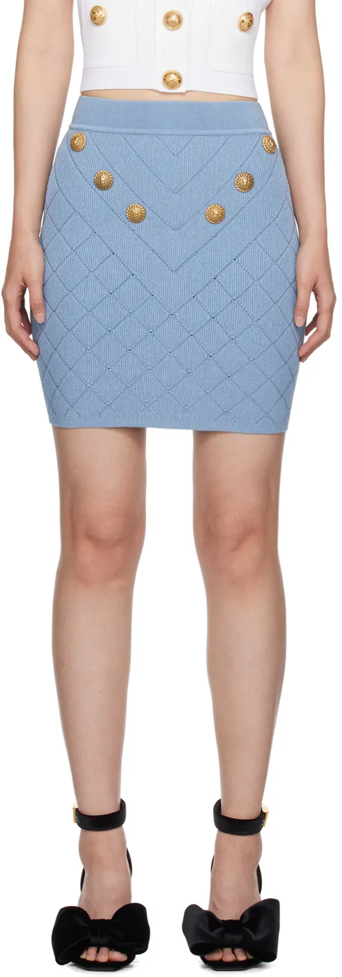 Pattern-Jacquard Miniskirt