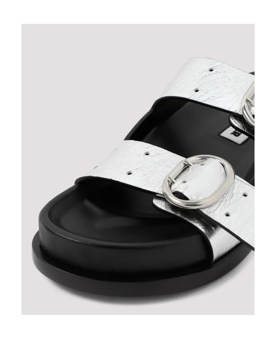 Jil Sander Double Buckled Slip-On Sandals