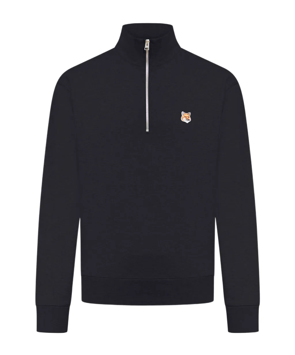 Maison Kitsuné Fox Head Patch Half-Zip Sweatshirt