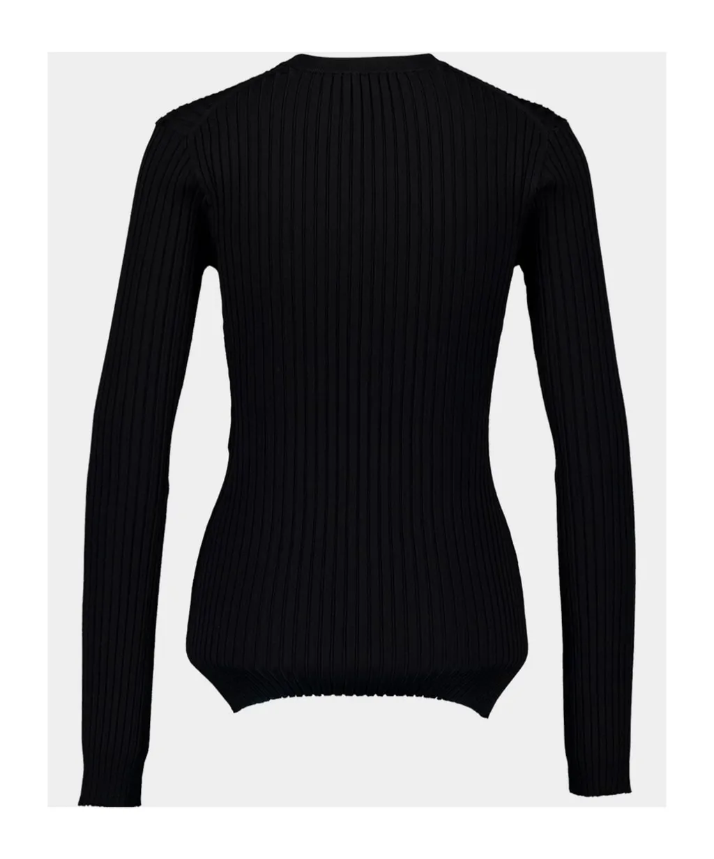 Stella Mccartney Lace-Up Ribbed Knit Jumper