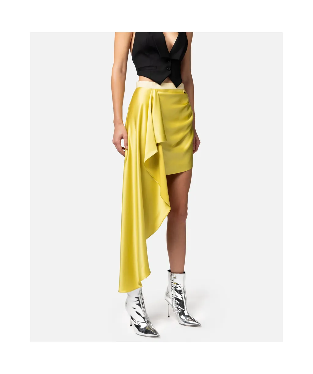 Elisabetta Franchi Draped Crepe Mini Skirt