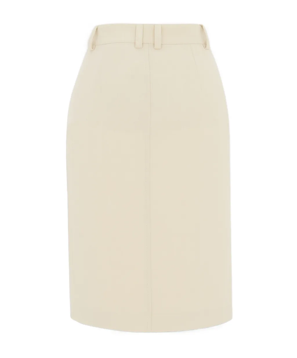 Saharienne Midi Skirt In Canvas