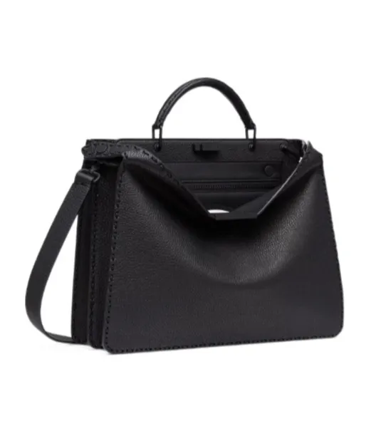 Black Selleria Bag With 713 Hand-Sewn Topstitches