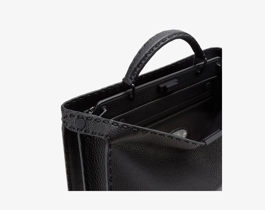 Black Selleria Bag With 713 Hand-Sewn Topstitches