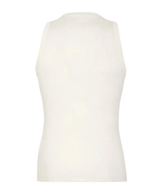 Fendi Logo Plaque Ribbed-Knit Top