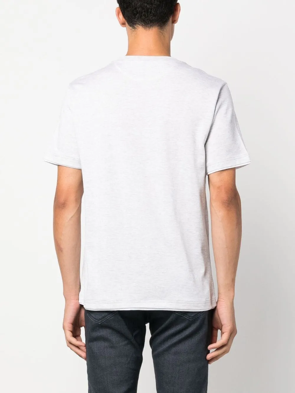 Eleventy Contrast-Trim Crew Neck T-Shirt
