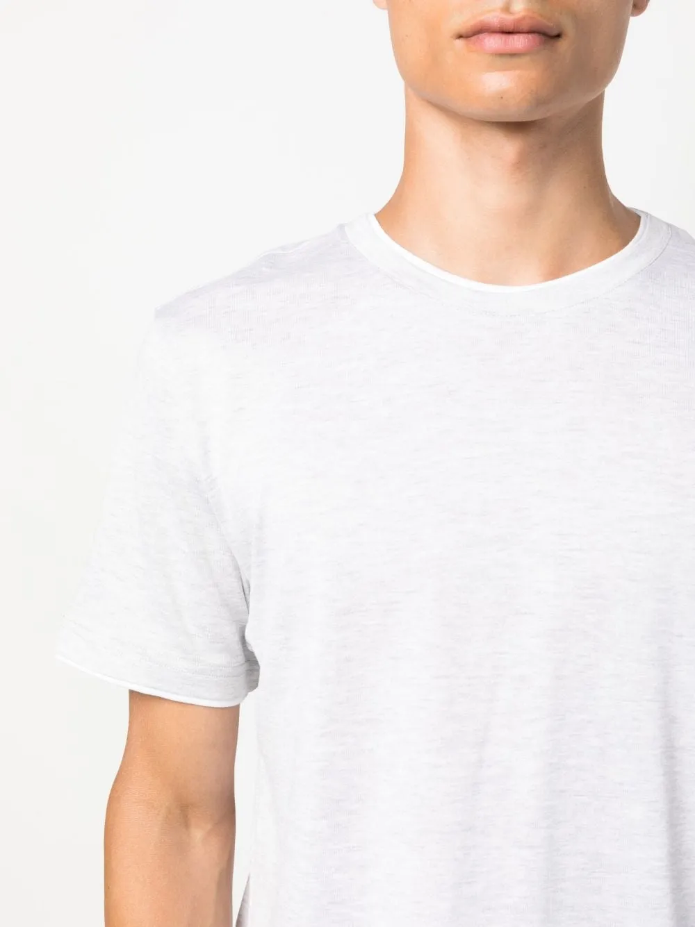 Eleventy Contrast-Trim Crew Neck T-Shirt