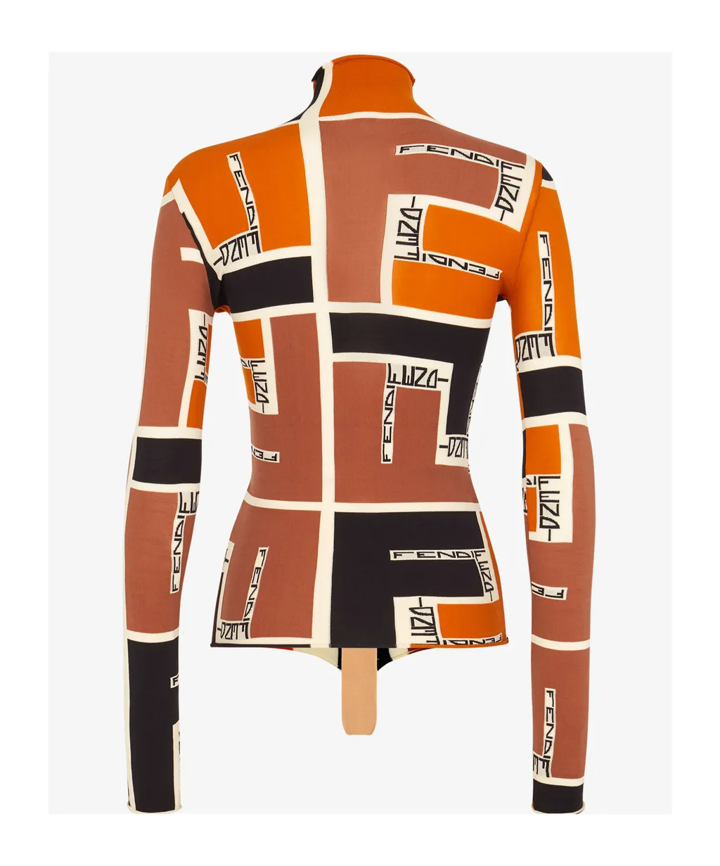 Fendi High-Neck Printed Jumper