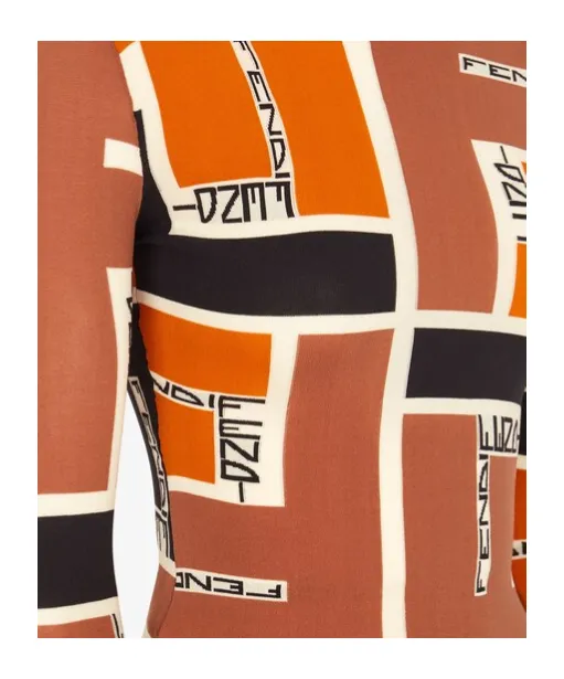 Fendi High-Neck Printed Jumper