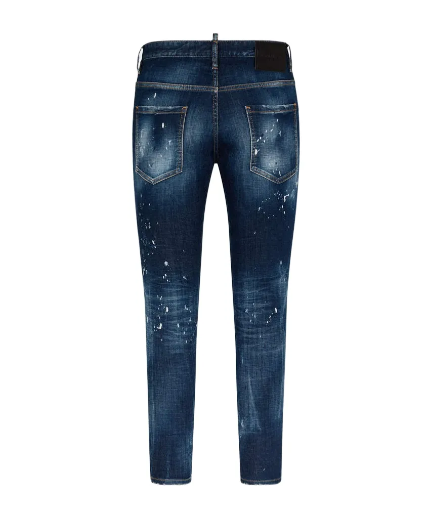 Dsquared2 Paint Splatter Distressed Skinny-Cut Jeans