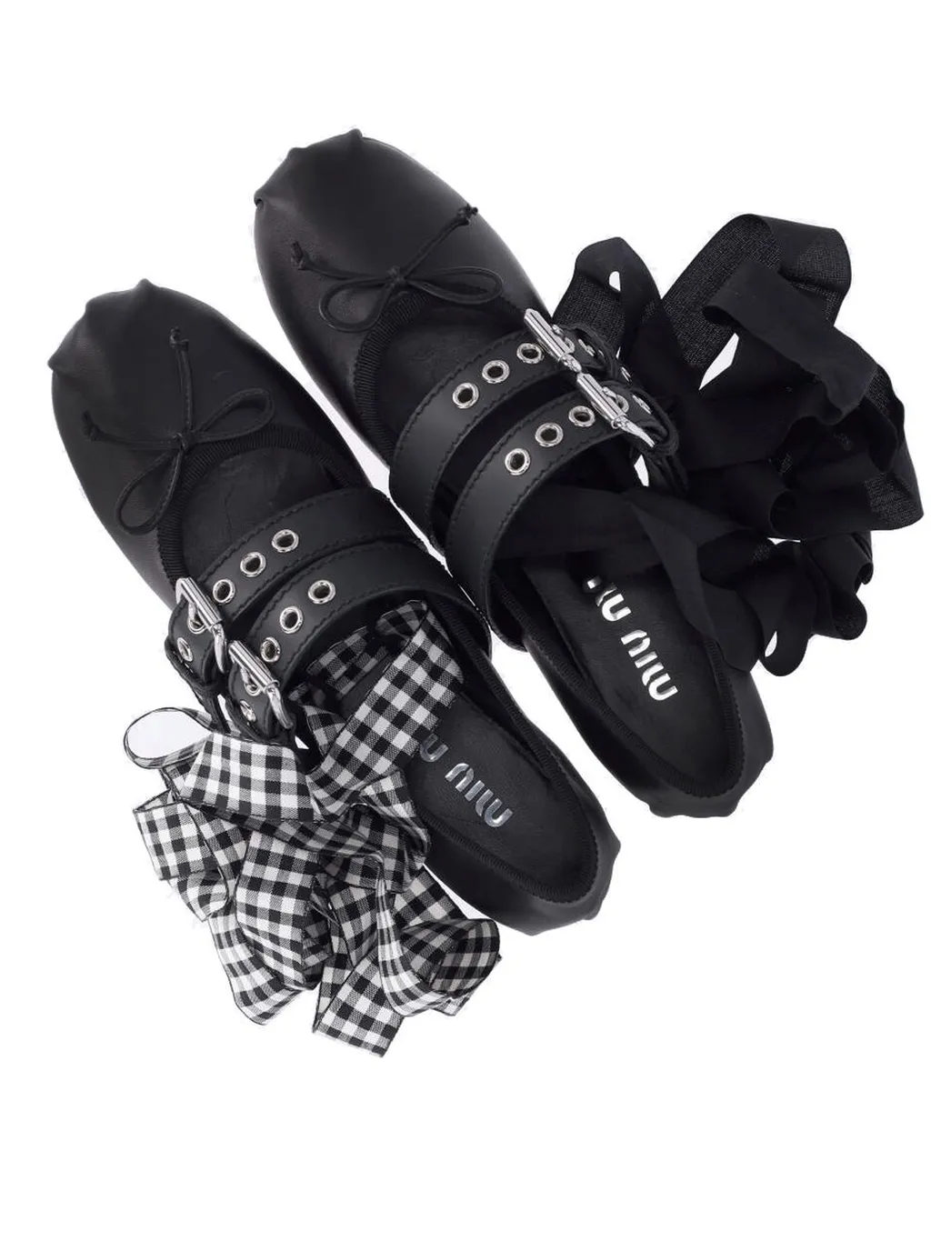 Miu Miu Belted Detailed Ballerina Flats