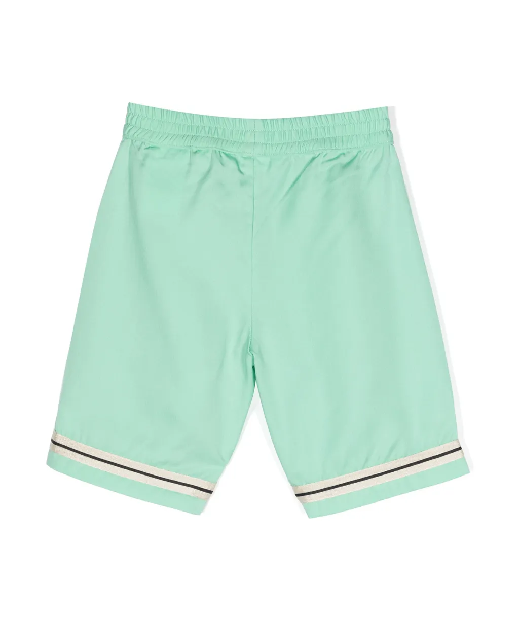 Logo-Print Stripe-Edge Shorts