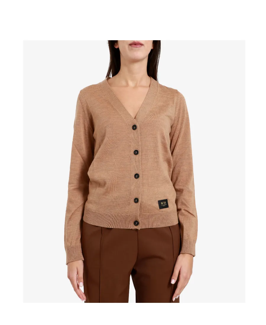 Long-Sleeved Knitted Cardigan