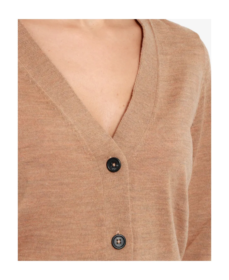 Long-Sleeved Knitted Cardigan