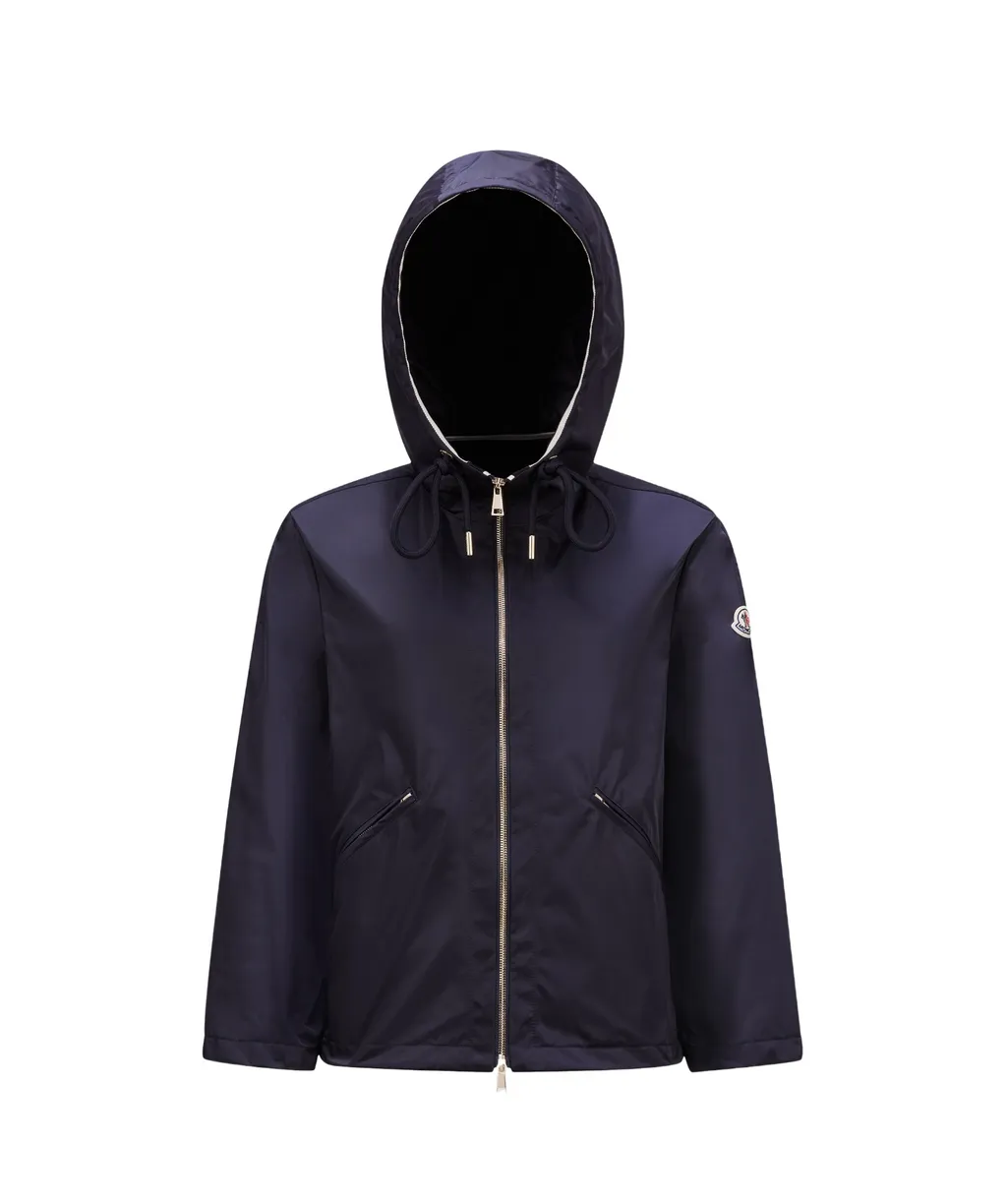 Moncler Cassiope Logo Patch Zip-Up Jacket