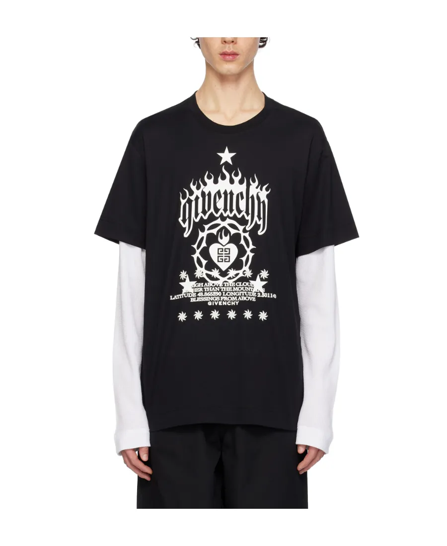 Givenchy Logo Printed Layered T-Shirt