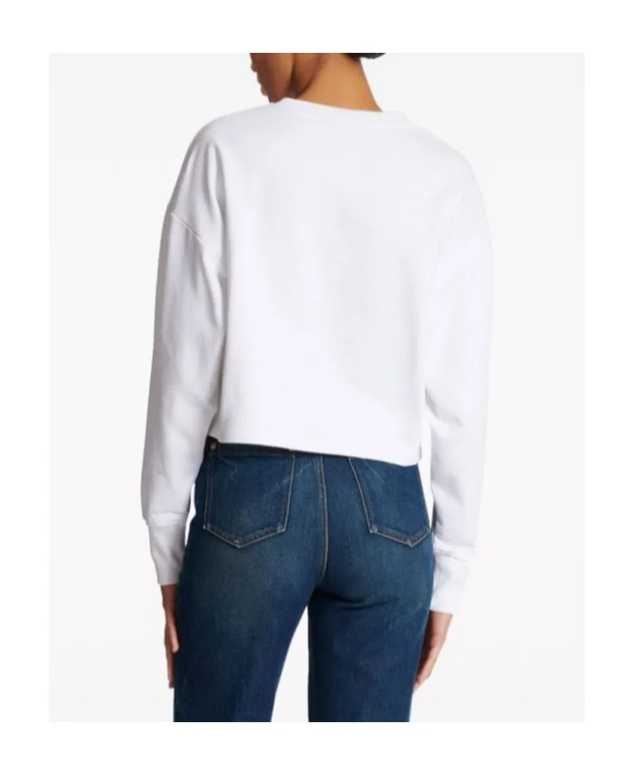 Balmain Drop Shoulder Logo Printed Sweatshirt