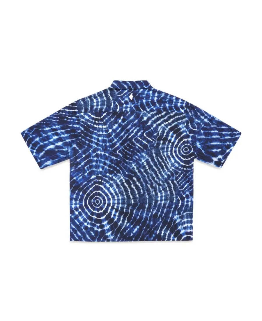 Marcelo Burlon County Of Milan Soundwaves Print Short-Sleeved Shirt