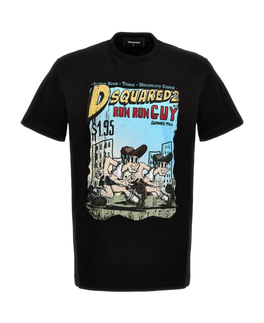 Dsquared2 Graphic Printed Crewneck T-Shirt