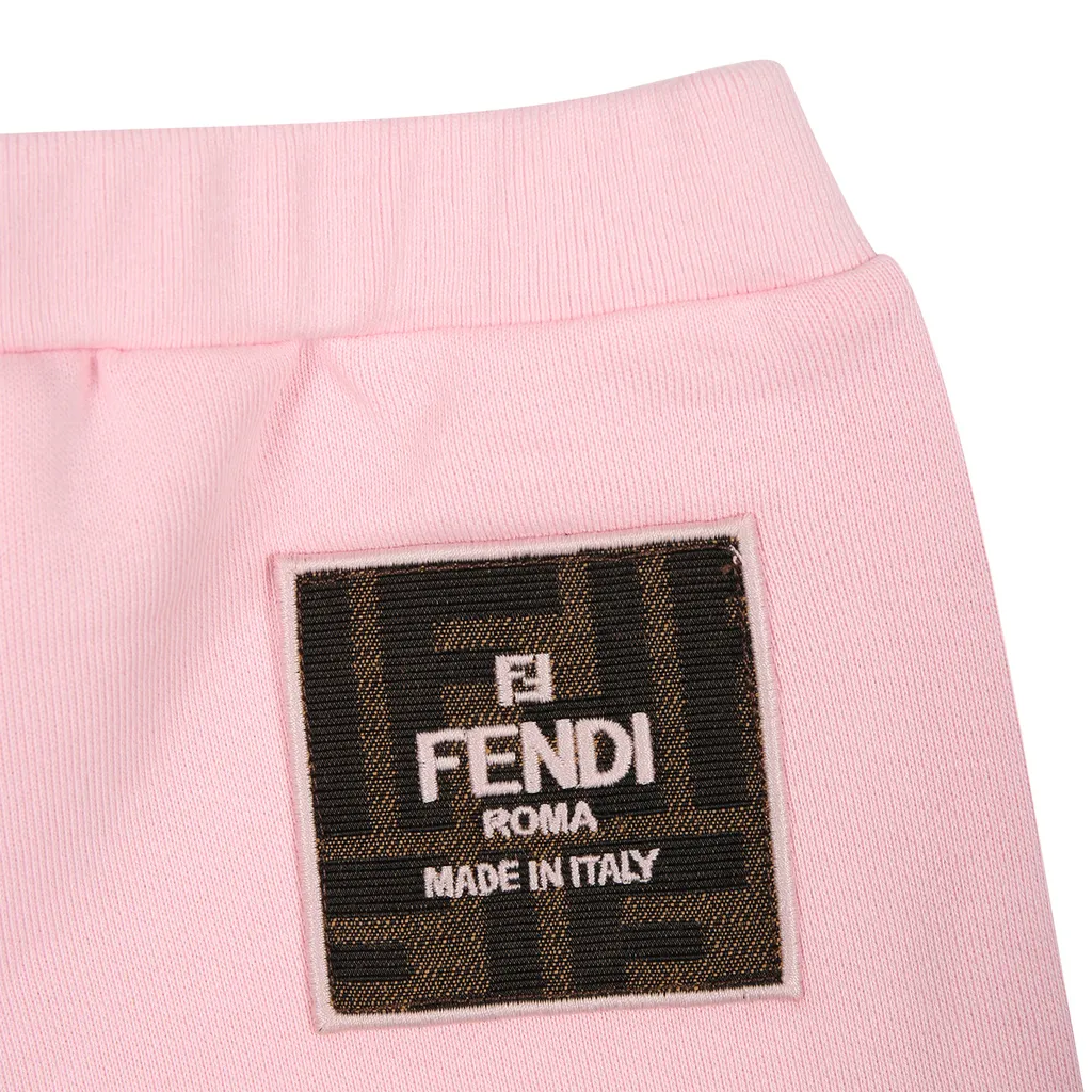 Fendi Kids Logo Patch Track Pants