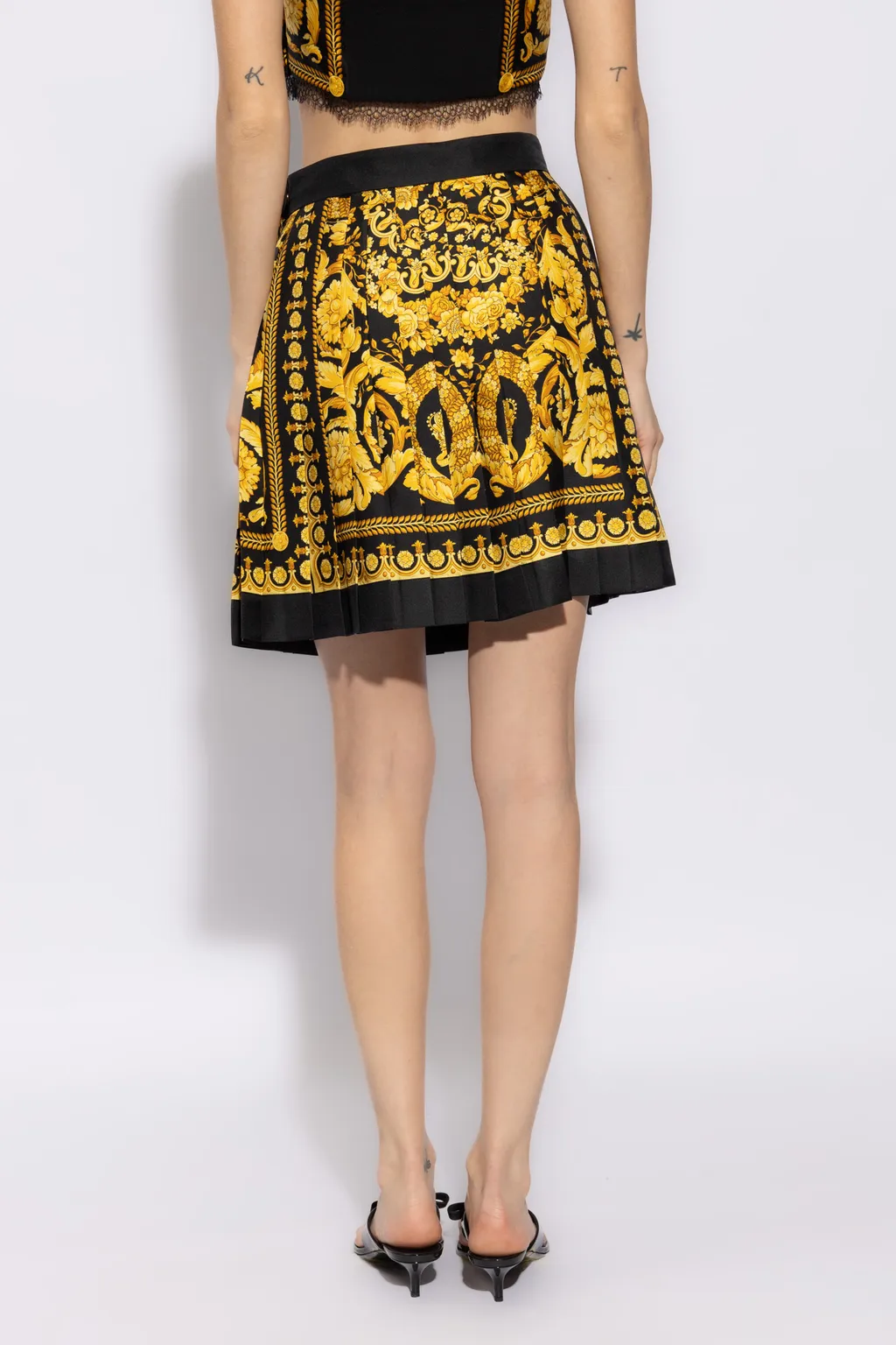 Versace Pattern-Printed Pleated Skirt