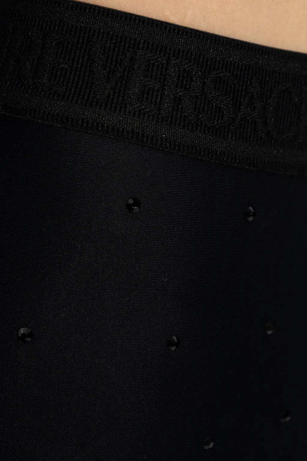 Versace Jeans Couture Rhinestone Embellished Leggings