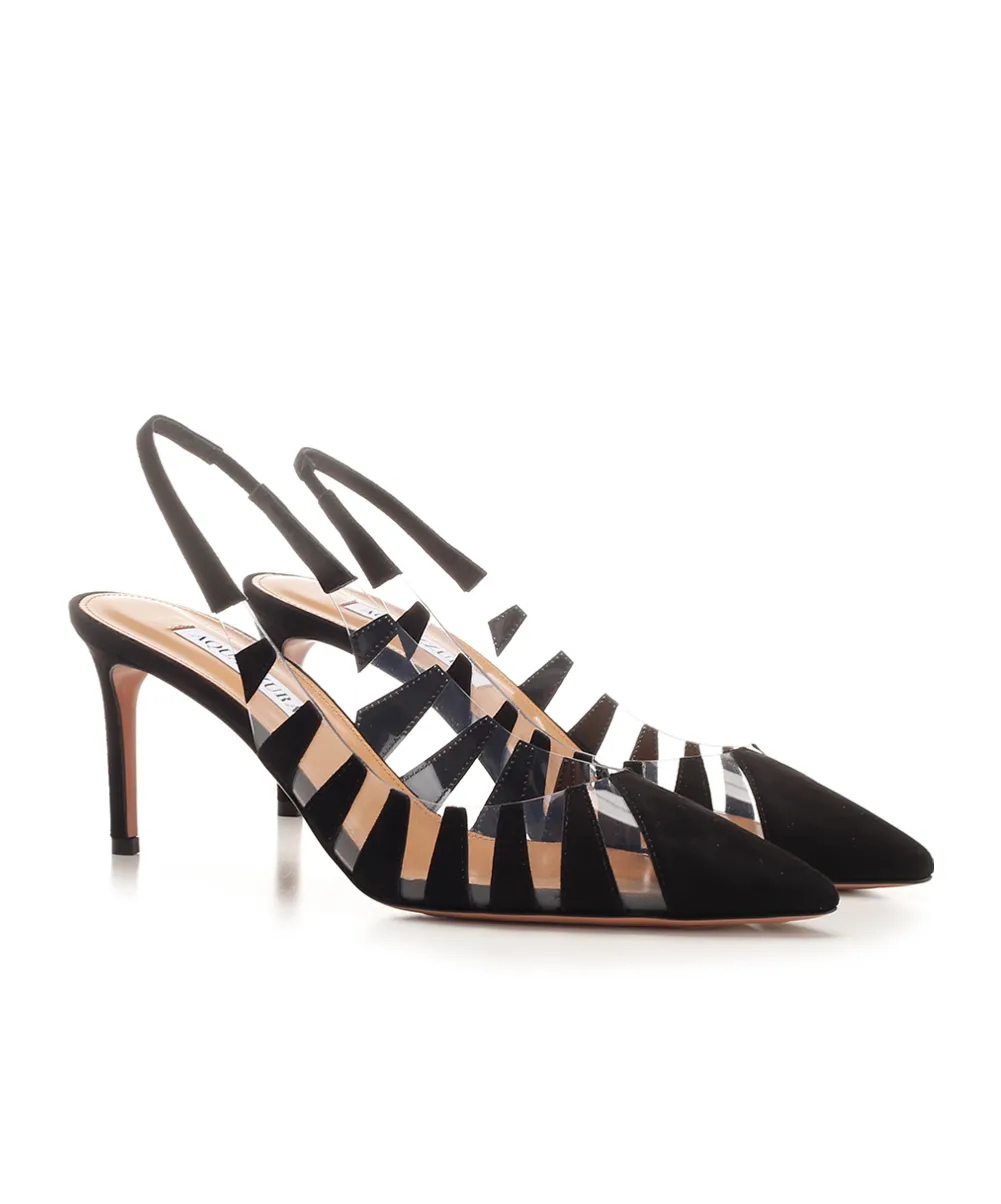 Aquazzura Pointed-Toe Slingback Pumps