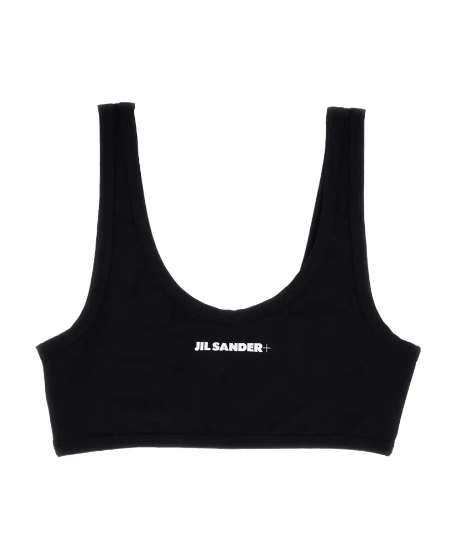 Jil Sander+ Logo-Printed Scoop Neck Bikini Top