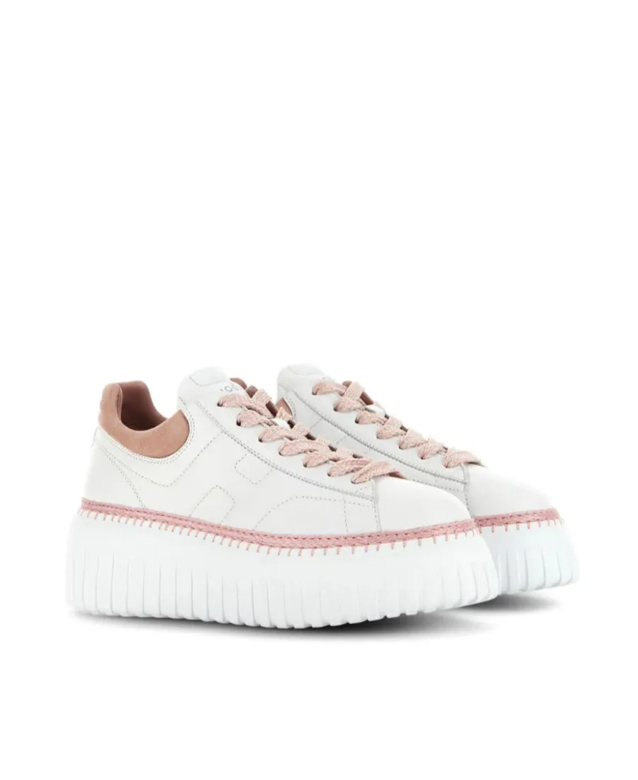 Hogan H-Stripes Platform Lace-Up Sneakers