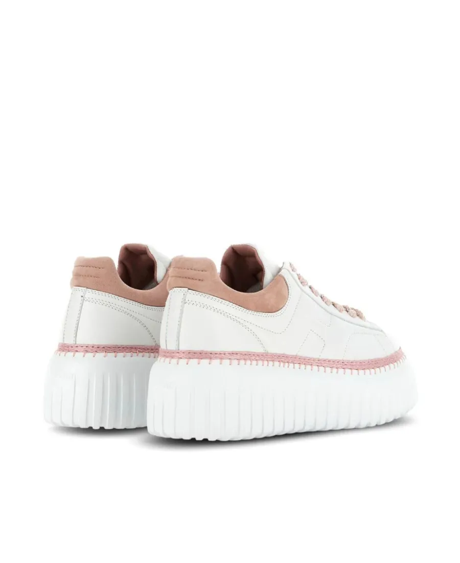 Hogan H-Stripes Platform Lace-Up Sneakers