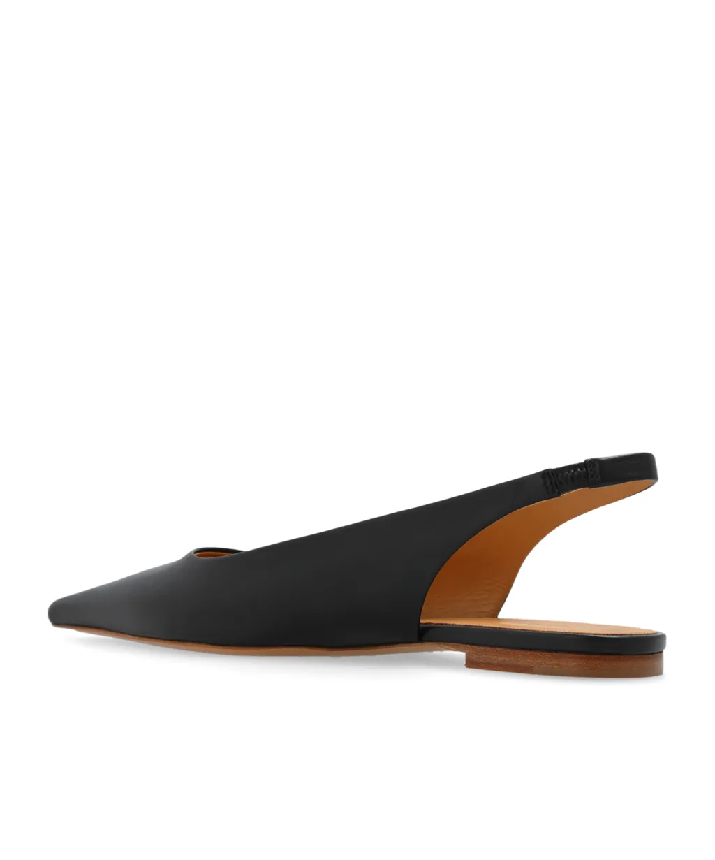 Off-White Allenframe Pointed Toe Slingback Ballerina Shoes