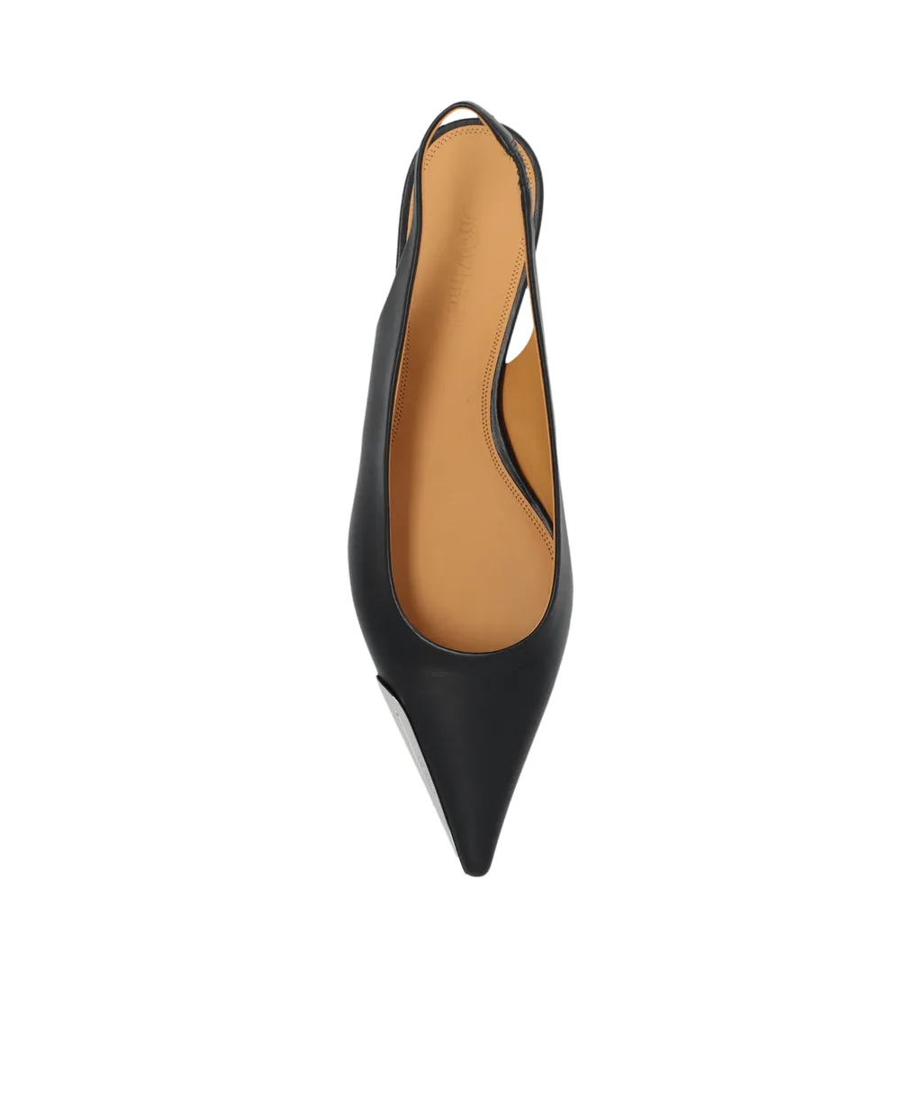 Off-White Allenframe Pointed Toe Slingback Ballerina Shoes