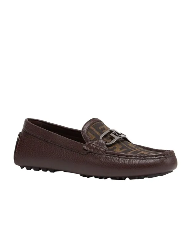 Fendi Logo Detailed Slip-On Loafers
