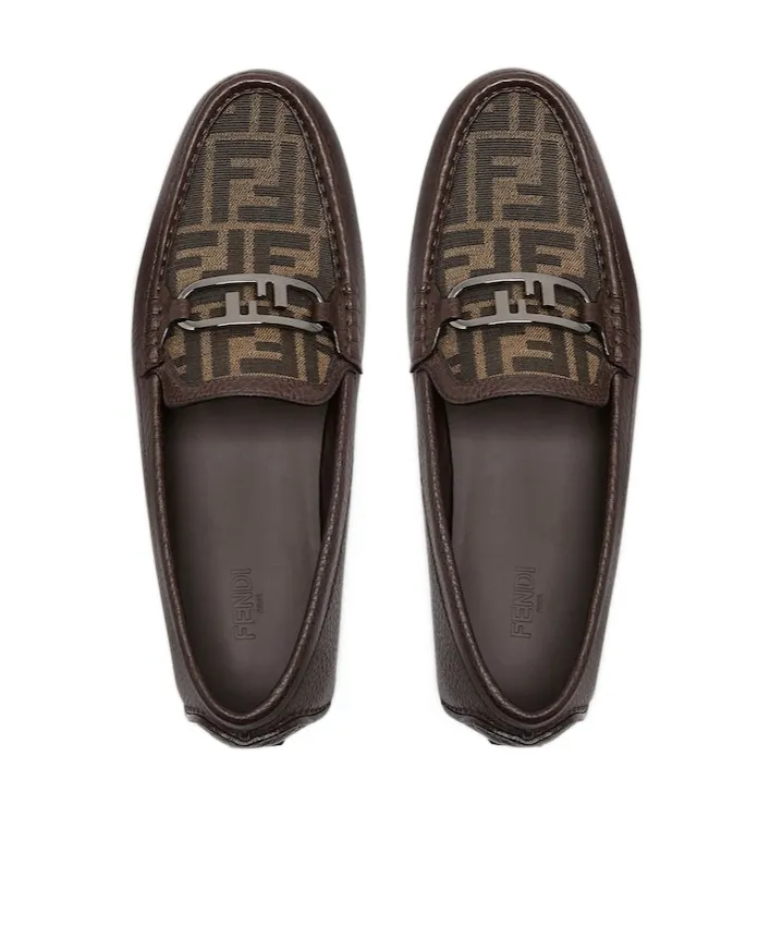 Fendi Logo Detailed Slip-On Loafers