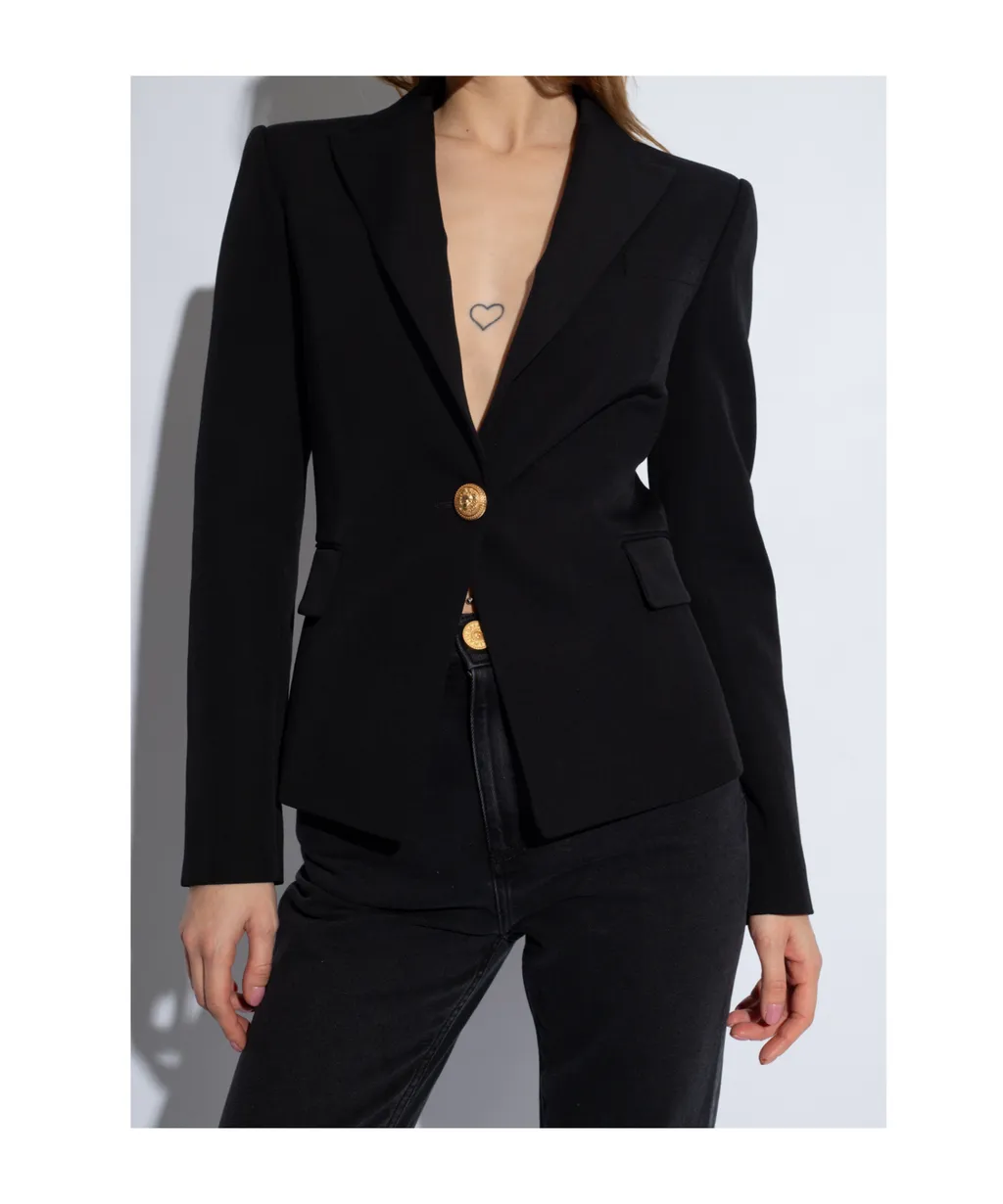 Balmain Single-Breasted Sleeved Blazer