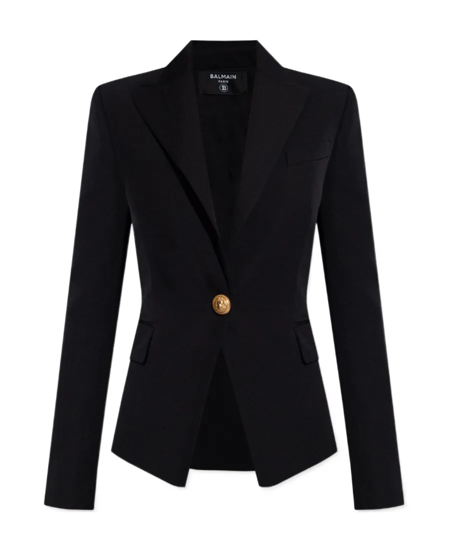 Balmain Single-Breasted Sleeved Blazer