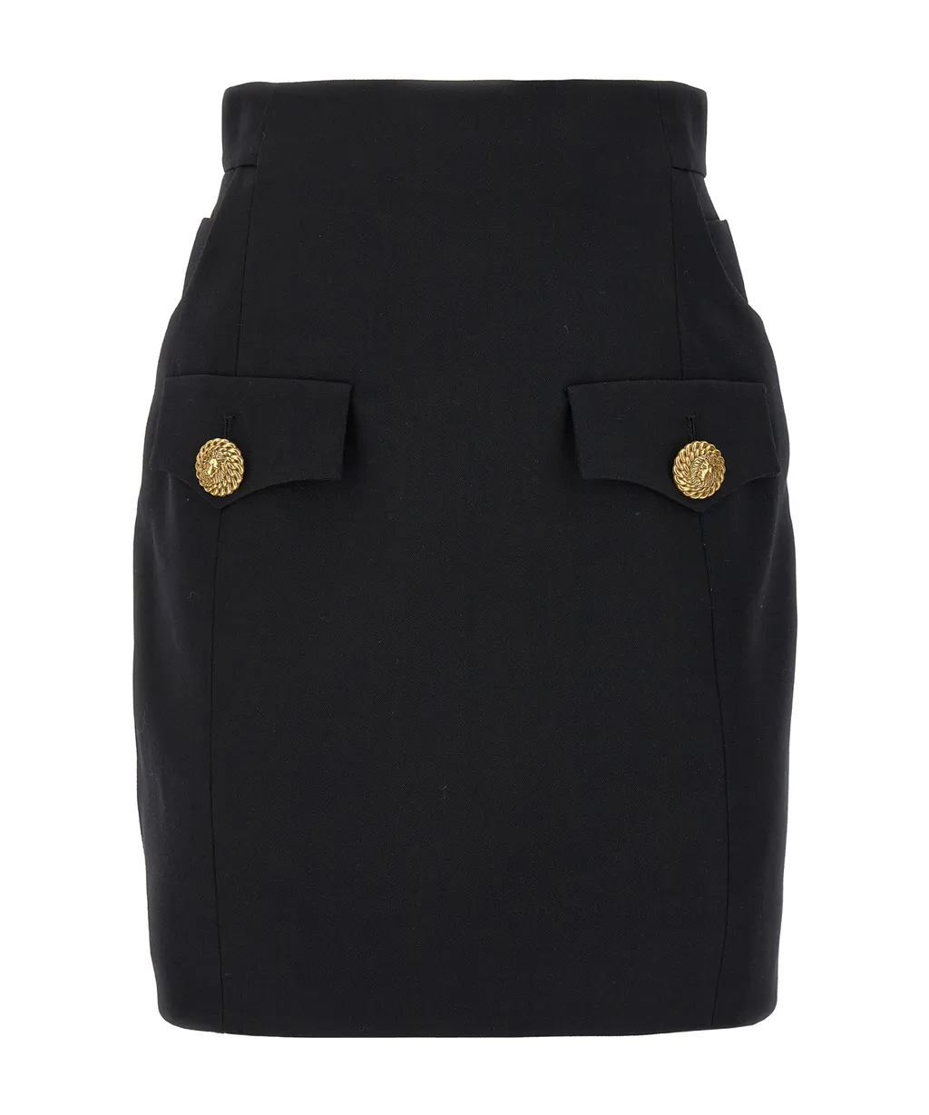 Balmain Zip-Up Mini Skirt