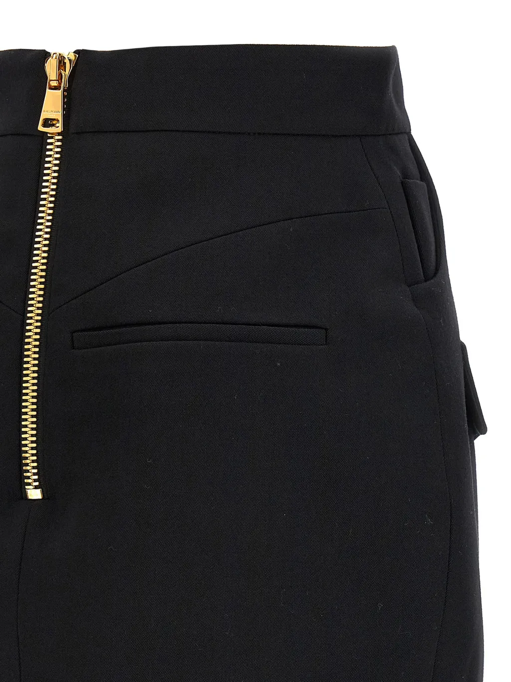 Balmain Zip-Up Mini Skirt