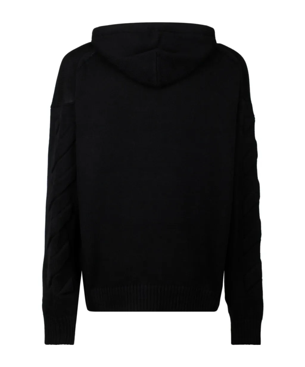 Off-White 3D Signature Drawstring Knitted Hoodie