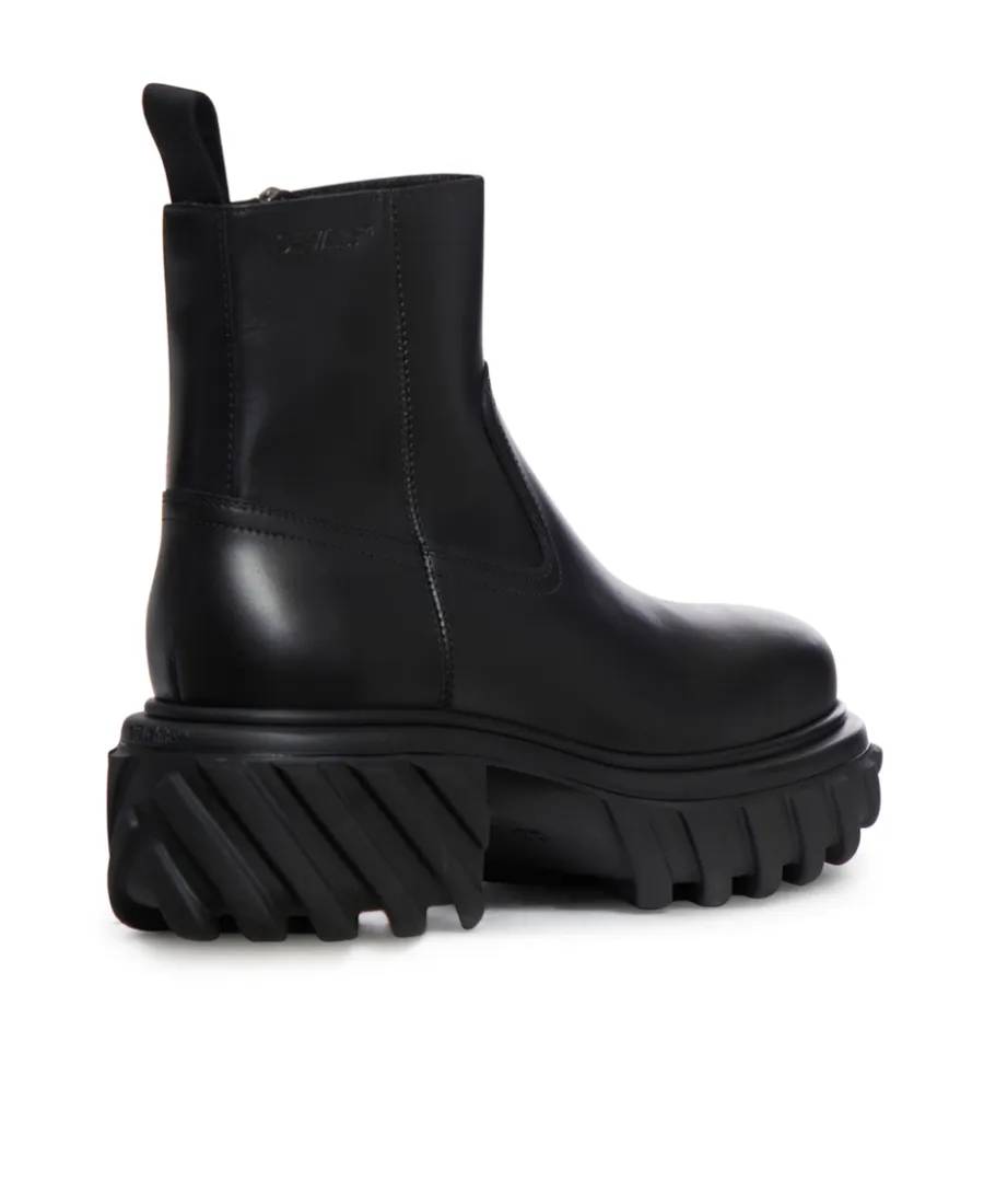 Off-White Exploration Motor Round Toe Ankle Boots
