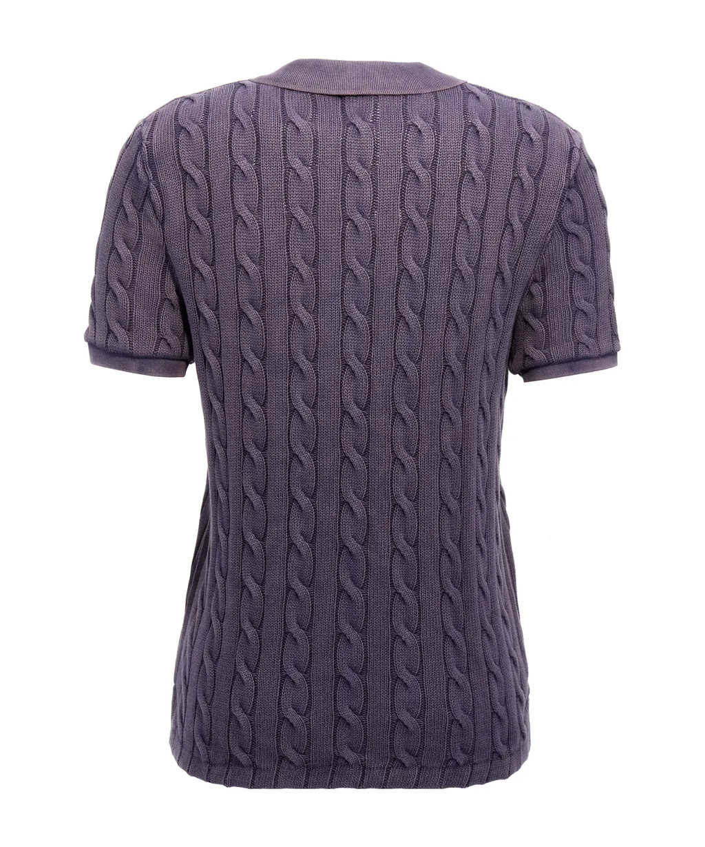 Polo Ralph Lauren Polo-Pony Embroidered Knitted Polo Top