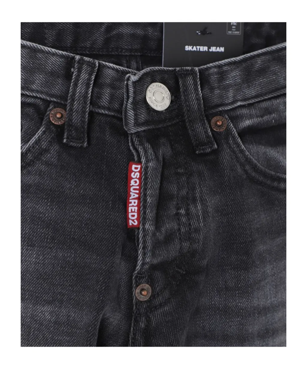 Dsquared2 Kids Skater Logo Patch Skinny Jeans