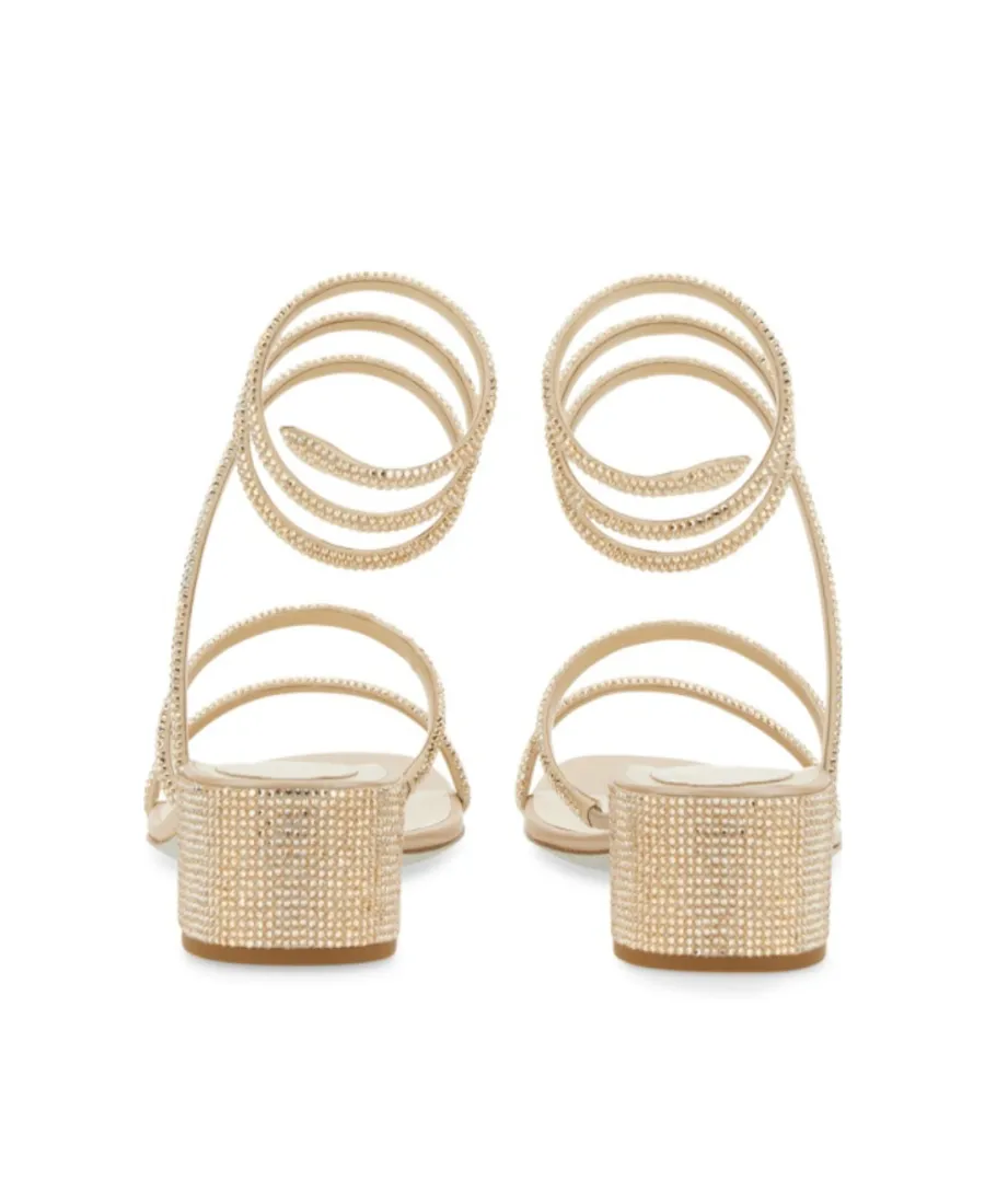 René Caovilla Cleo Embellished Open Toe Sandals