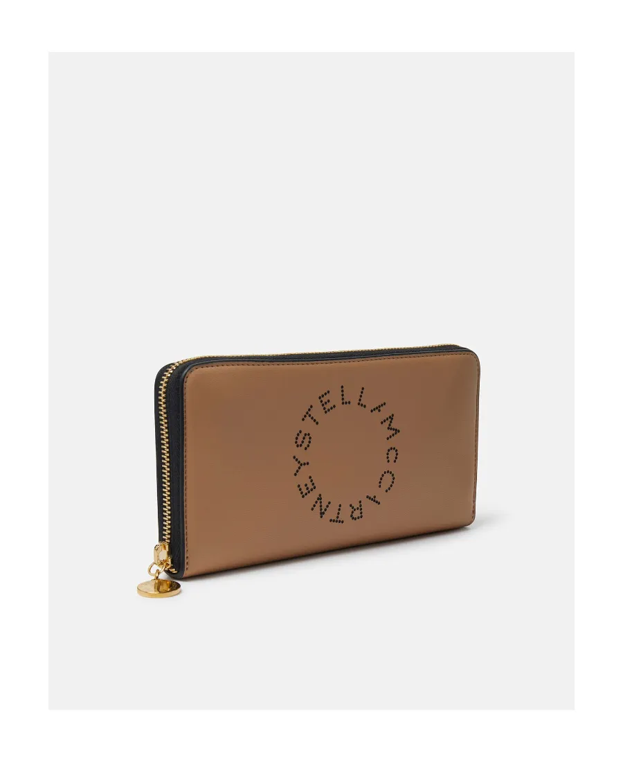 Stella Mccartney Logo Perforated Zipped Wallet