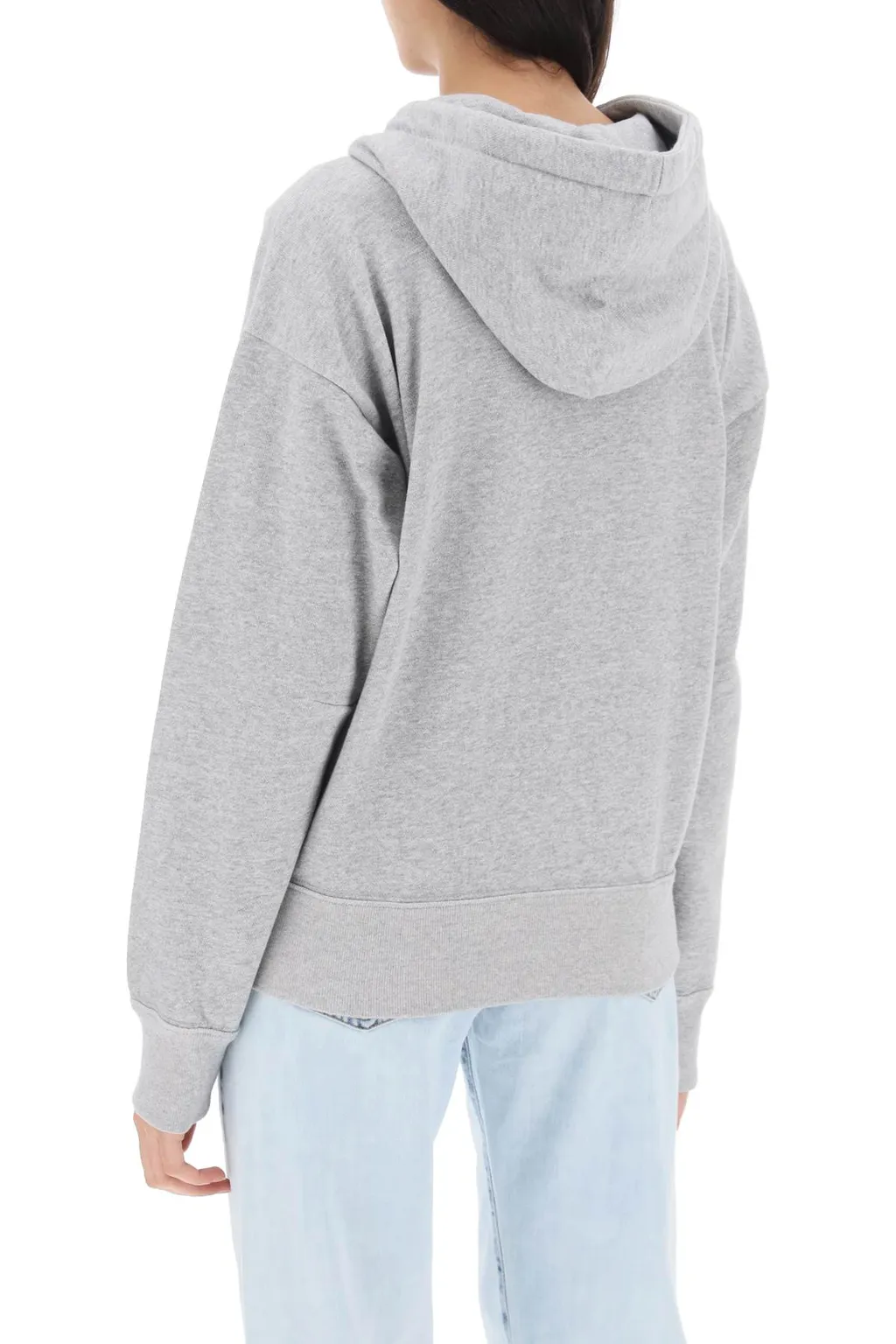 Isabel Marant Sylla Logo Embroidered Drawstring Hoodie